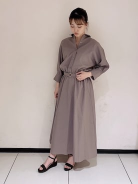 「Te chichi（テチチ）のアイテム（シャツワンピース）」を使った、おるんさん（レディース・160cm）の夏コーディネート