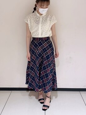 「Te chichi CLASSIC（テチチクラシック）のアイテム（トップス）」を使った、おるんさん（レディース・160cm）の春コーディネート