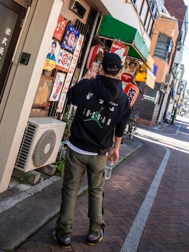 sugi0114さんの「ギルダン ビッグシルエット USAオーバーサイズ 1/2スリーブTシャツ 無地T トップス Tシャツ」を使ったコーディネート