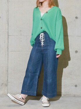 「GRL（グレイル）のアイテム（スニーカー）」を使った、Tomomi/低身長コーデさん（レディース・150cm）の秋コーディネート