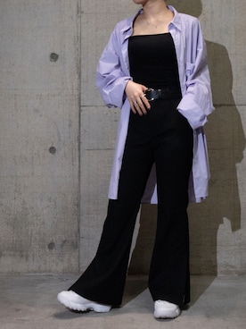 「H&M（エイチ・アンド・エム）のアイテム（キャミソール）」を使った、Tomomi/低身長コーデさん（レディース・150cm）の秋コーディネート