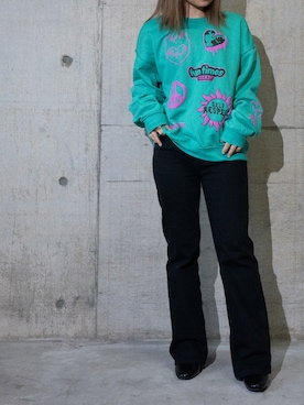 「H&M（エイチ・アンド・エム）のアイテム（スウェット）」を使った、Tomomi/低身長コーデさん（レディース・150cm）の秋コーディネート