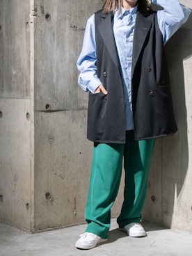 「coca（coca）（コカ）のアイテム（パンツ）」を使った、Tomomi/低身長コーデさん（レディース・150cm）の春コーディネート