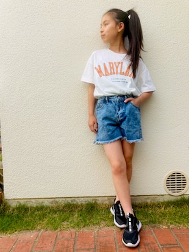 「アイテム（シューズ）」を使った、すーさん（キッズ・130cm）の春コーディネート