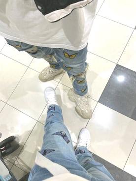 「アイテム（デニムパンツ、その他）」を使った、hiroboo5021さん（メンズ・175cm）の秋コーディネート