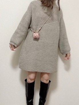 「ほめられ本命コーデ」｜「アイテム（PC・スマホグッズ/家電）」を使った、Ririaさん（レディース・165cm）の冬コーディネート