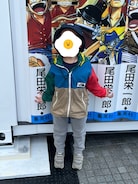 ノースフェイス　コンパクトノマドジャケット　グリーン×ケイブブルー　100cm THE NORTH FACE ザ・ノース・フェイス ジャケット アウター 中綿