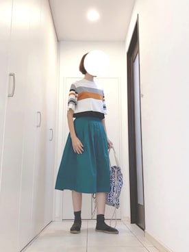 「GUコーデ」｜「アイテム（バレエシューズ）」を使った、reaさん（レディース・171cm）の秋コーディネート