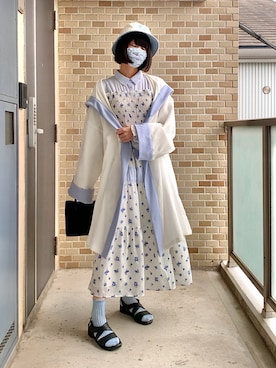 「アイテム（サンダル）」を使った、モモコ* リアルフリマ出店者さん（レディース・162cm）の冬コーディネート