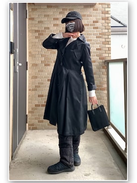 「しまむら（シマムラ）のアイテム（帽子）」を使った、モモコ* リアルフリマ出店者さん（レディース・162cm）の冬コーディネート