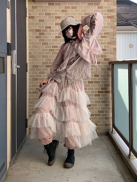 「アイテム（レインシューズ）」を使った、ねむねむ桃子は声が命。さん（レディース・162cm）の秋コーディネート