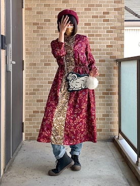 「アイテム（レインシューズ）」を使った、ねむねむ桃子は声が命。さん（レディース・162cm）の秋コーディネート