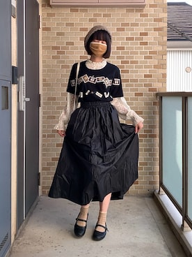 「アイテム（パンプス）」を使った、モモコ* リアルフリマ出店者さん（レディース・162cm）の冬コーディネート