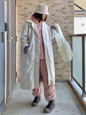 「アイテム（ルームウェア）」を使った、モモコ* リアルフリマ出店者さん（レディース・162cm）の冬コーディネート
