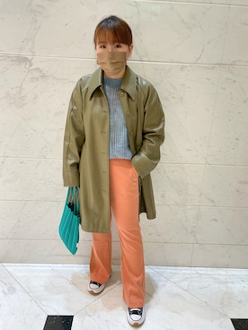 「アイテム（その他ヘアアクセサリー、イエロー系）」を使った、33💗さん（レディース・156cm）の冬コーディネート