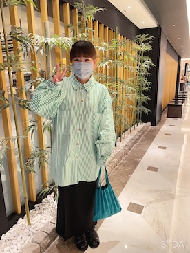 「アイテム（その他ヘアアクセサリー、イエロー系）」を使った、33💗さん（レディース・156cm）の夏コーディネート