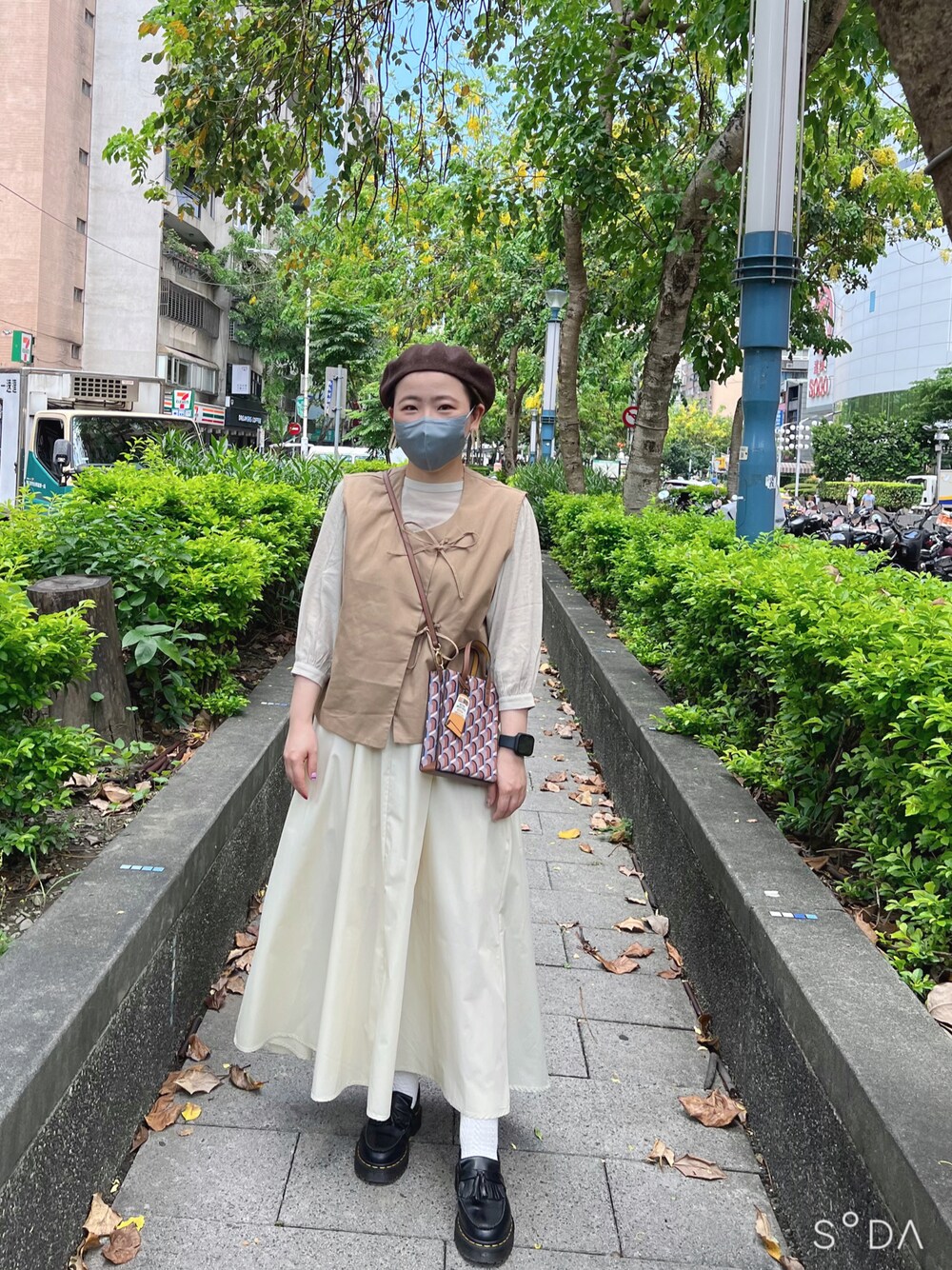 「ootd、低身長、低身長女子、低身長コーデ、淡色、淡色女子、淡色コーデ、夏コーデ、夏、夏服、KBF、LOWRYS FARM」｜「CA4LAのBIG B3（ハンチング/ベレー帽、ブラウン系）」を使った、33💗さん（レディース・156cm）の夏コーディネートの1枚目の写真