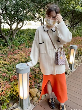 「アイテム（その他ヘアアクセサリー、イエロー系）」を使った、33💗さん（レディース・156cm）の春コーディネート