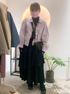 「アイテム（その他ヘアアクセサリー、イエロー系）」を使った、33💗さん（レディース・156cm）の冬コーディネート