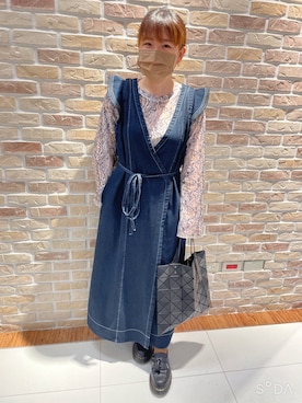 「アイテム（その他ヘアアクセサリー、イエロー系）」を使った、33💗さん（レディース・156cm）の夏コーディネート