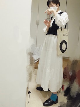「sakishimatokyo（サキシマトーキョー）のアイテム（ワンピース/ドレス）」を使った、灯さん（レディース・159cm）の冬コーディネート