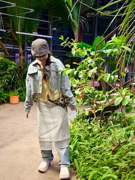 「CA4LA（カシラ）のアイテム」を使った、Ami さん（レディース・150cm）の春コーディネート