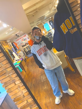 「アイテム（パーカー）」を使った、Tsuruchiyo Nozawaさん（メンズ・165cm・20代）の春コーディネート