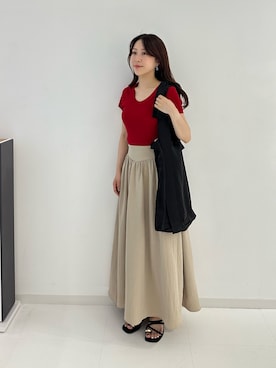 「ECREL（エクレール）のアイテム」を使った、YUKINOさん（骨格ウェーブ・レディース・156cm）の夏コーディネート