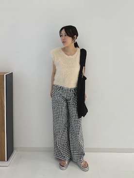 「FUULLY STUDIO（フーリィーステューディオ）のアイテム（パンツ）」を使った、YUKINOさん（レディース・156cm）の夏コーディネート