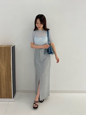 「ECREL（エクレール）のアイテム」を使った、YUKINOさん（骨格ウェーブ・レディース・156cm）の夏コーディネート