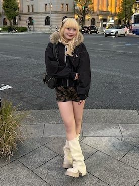 「アイテム（バッグ）」を使った、ひいなさん（レディース・165cm）の秋コーディネート