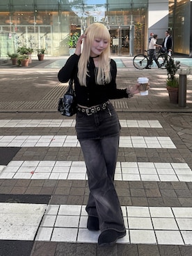 「SLY（スライ）のアイテム（トップス）」を使った、ひいなさん（レディース・165cm）の秋コーディネート