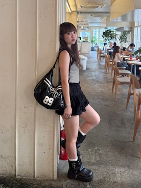 「アイテム（ブーツ）」を使った、ひいなさん（骨格ウェーブ・レディース・165cm）の夏コーディネート