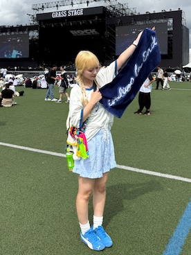 「夏フェス」｜ひいなさん（レディース・165cm）の秋コーディネート