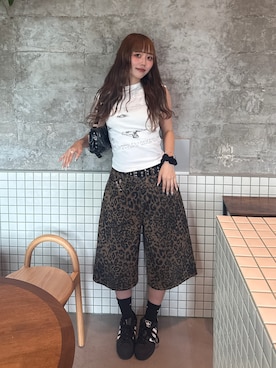 「アイテム（ショルダーバッグ）」を使った、ひいなさん（レディース・165cm）の夏コーディネート