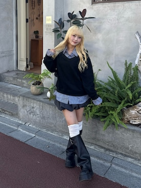 「アイテム（スカート）」を使った、ひいなさん（レディース・165cm）の秋コーディネート