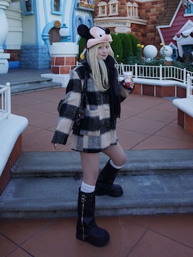 「ワントーンコーデ」｜ひいなさん（レディース・165cm）の冬コーディネート