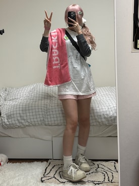 「CONVERSE（コンバース）の《CONVERSE》ALLSTAR (R) BOARDERSTAR OX（スニーカー、その他）」を使った、ひいなさん（レディース・165cm）の春コーディネート