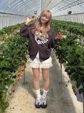 「NIKE（ナイキ）のナイキ エア マックス 95 ビッグ バブル ウィメンズシューズ / Nike Air Max 95 Big Bubble Women's Shoes HJ5996-001 Black/Pink Foam（スニーカー、ブラック系）」を使った、ひいなさん（レディース・165cm）の春コーディネート