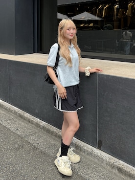「YOLO（ヨーロ）のアイテム」を使った、ひいなさん（レディース・165cm）の春コーディネート