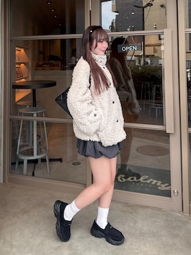「EVOL（イーボル）のアイテム」を使った、ひいなさん（レディース・165cm）の秋コーディネート