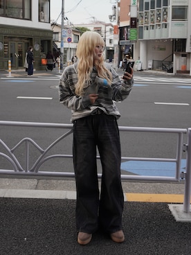 「YOLO（ヨーロ）のアイテム」を使った、ひいなさん（レディース・165cm）の冬コーディネート