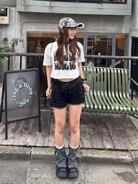「アイテム（キャップ）」を使った、ひいなさん（骨格ウェーブ・レディース・165cm）の夏コーディネート