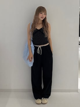 「アイテム（キャミソール）」を使った、ひいなさん（レディース・165cm）の夏コーディネート