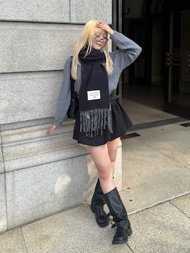 「アイテム（ファッション雑貨）」を使った、ひいなさん（レディース・165cm）の秋コーディネート