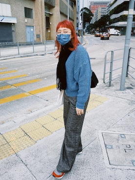 Anna Lowさん（レディース・160cm）の冬コーディネート