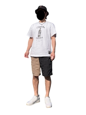 「NIKE（ナイキ）のNIKE / AIR MAX 90（スニーカー、ホワイト系）」を使った、ymkeiさん（メンズ・171cm）の春コーディネート