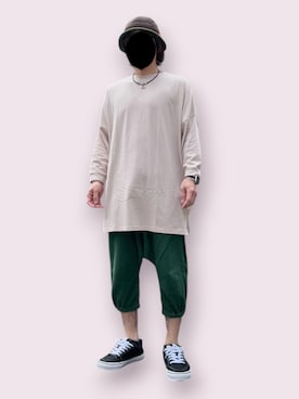 「NEW ERA（ニューエラ）のNEW ERA/ニューエラ ハット エクスプローラー Powered by GORO NAKATSUGAWA「MIN-NANO」（ハット、ブラウン系）」を使った、ymkeiさん（メンズ・171cm）の春コーディネート