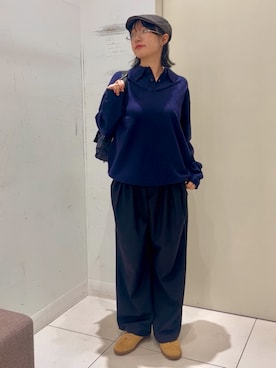 「アイテム（ハンチング/ベレー帽）」を使った、mahooo259さん（レディース・158cm）の秋コーディネート