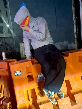 「アイテム（ナイロンジャケット）」を使った、brenfendさん（メンズ・173cm）の秋コーディネート